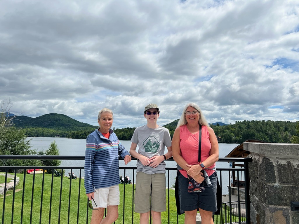 By Mirror Lake in Lake Placid