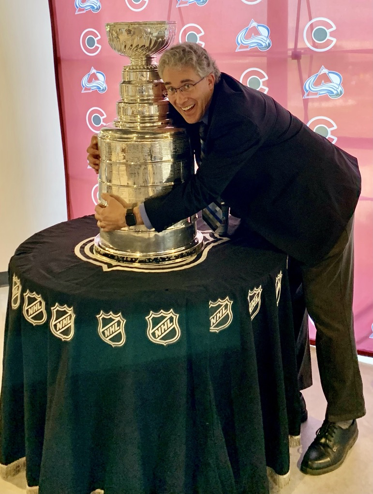 Jeff gets to hug the Stanley Cup