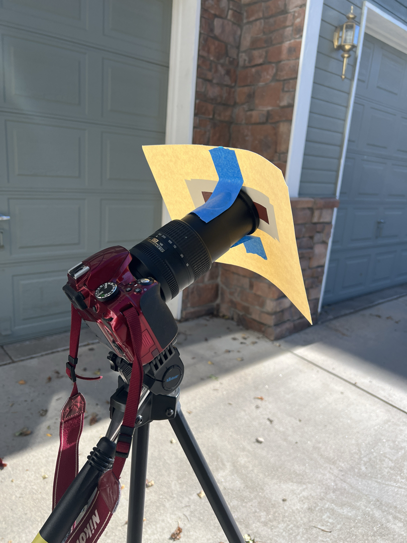 Set up for shooting the eclipse