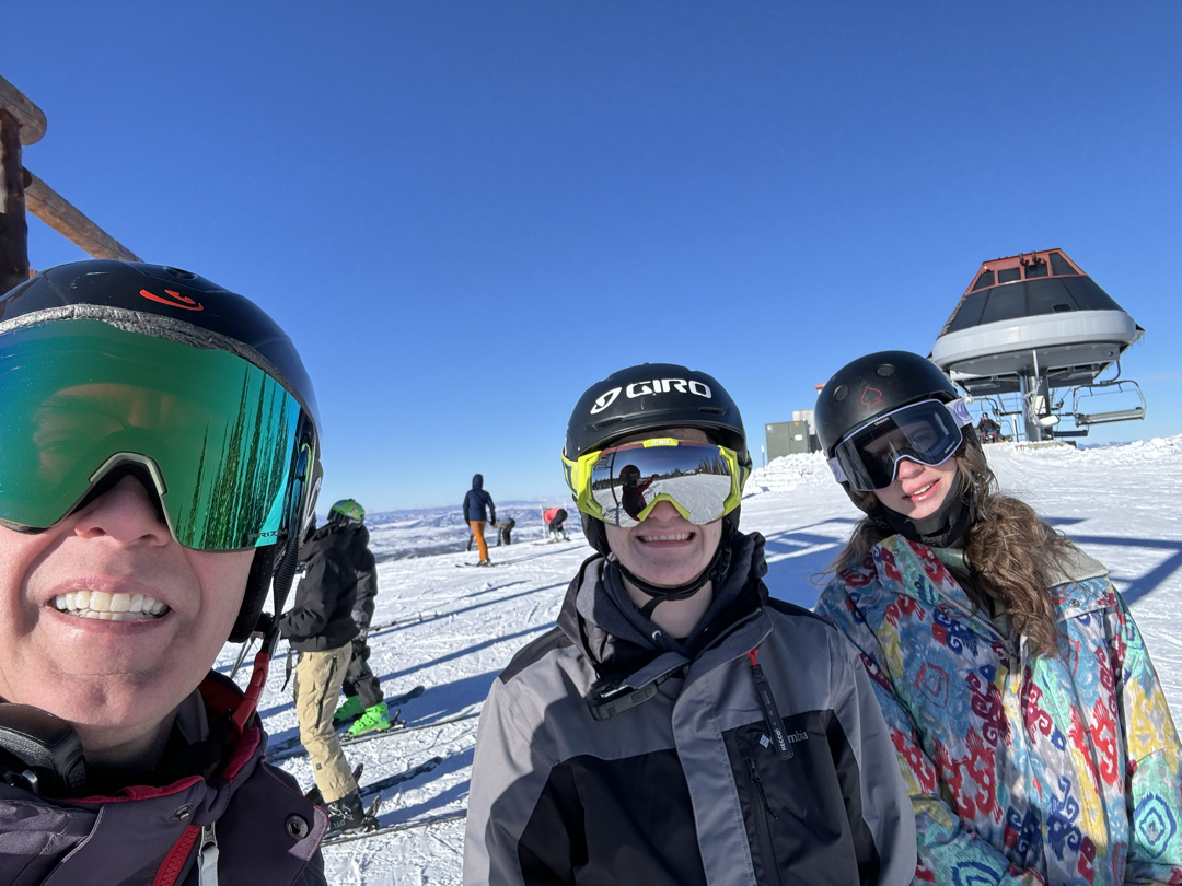Jeff, Ted and a friend ski at Steamboat