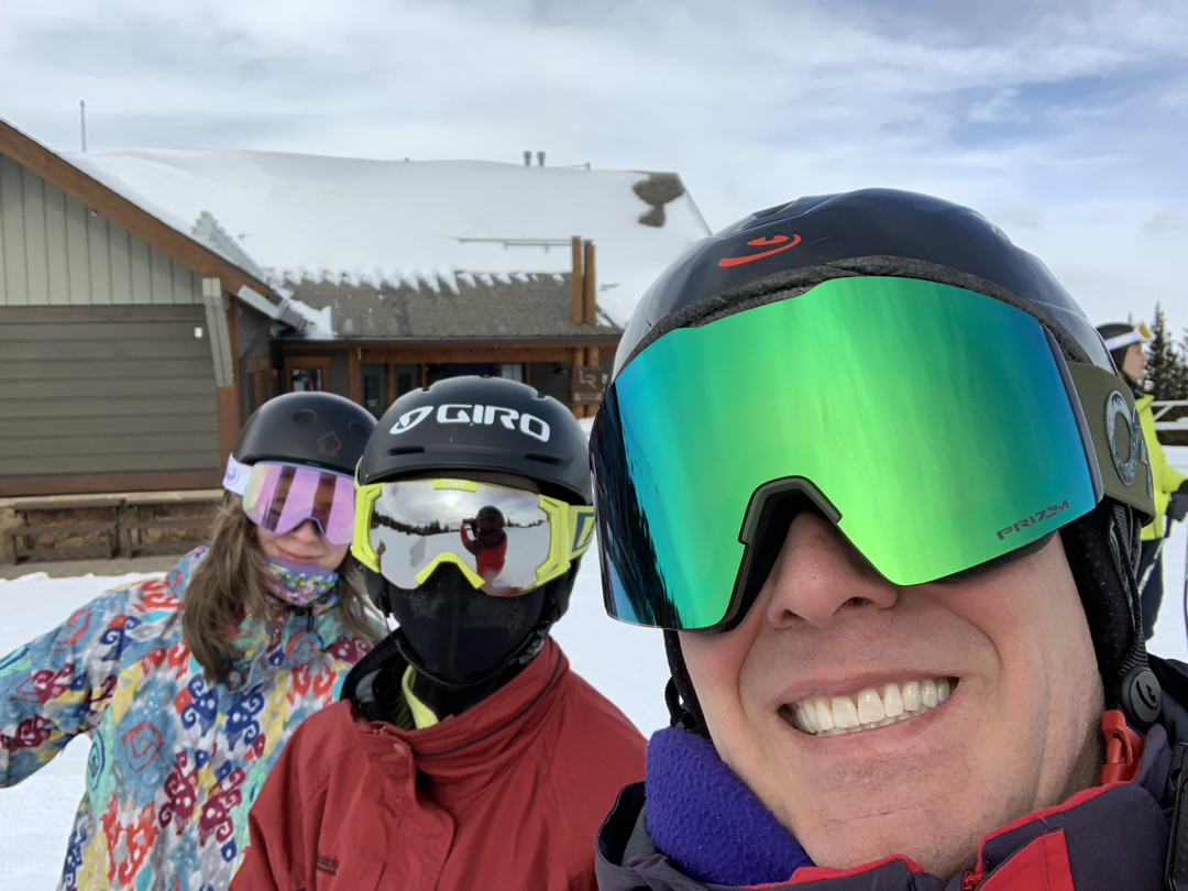 Jeff, Ted and a friend went skiing over Spring Break