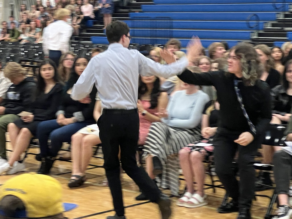 High-five from Tim