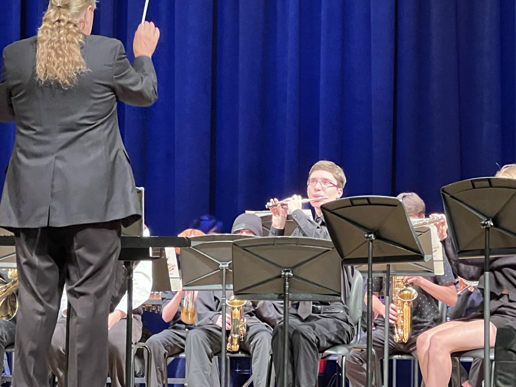 Piccolo-ing at the final band concert