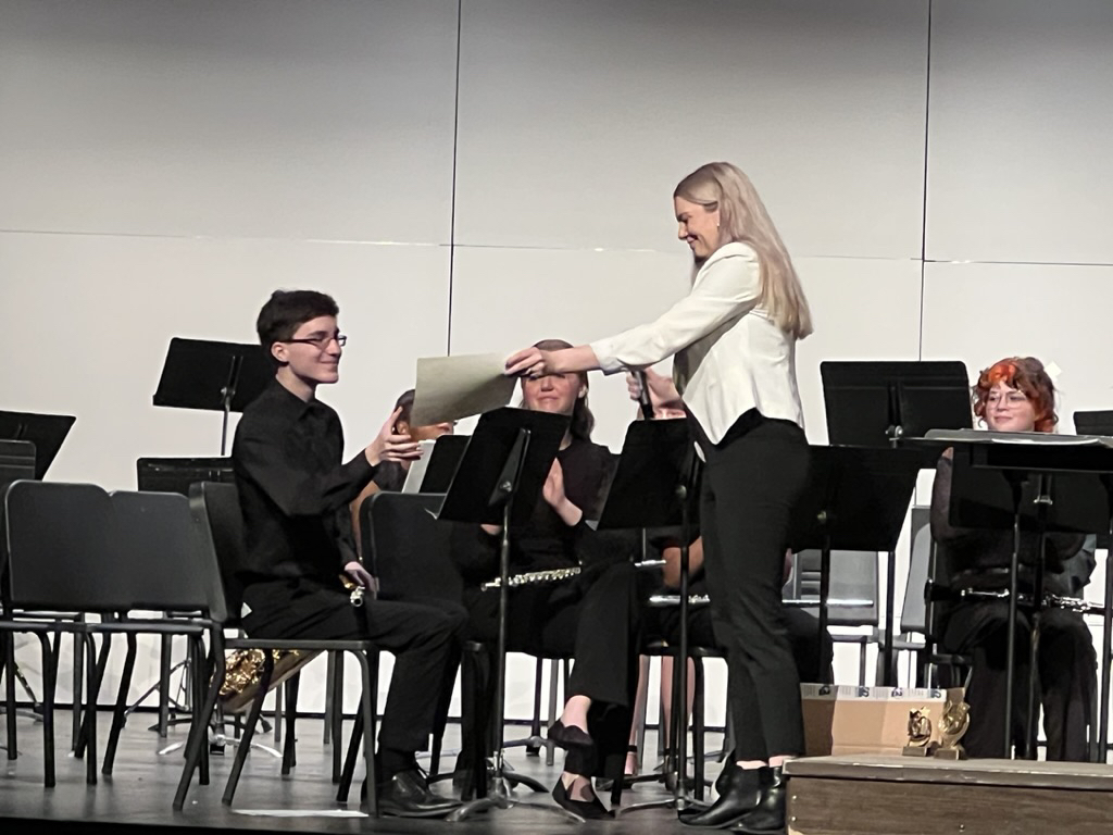 Ted wins Most Valuable Performer in his band