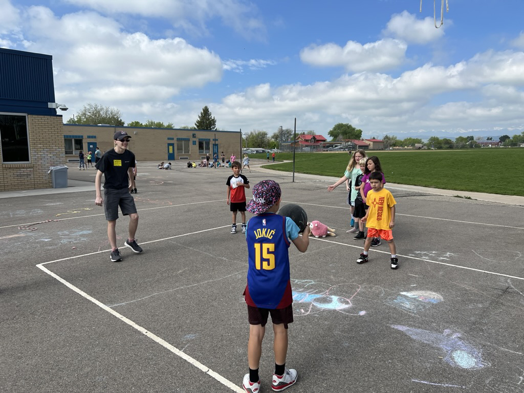 Ted helps at my school the last day