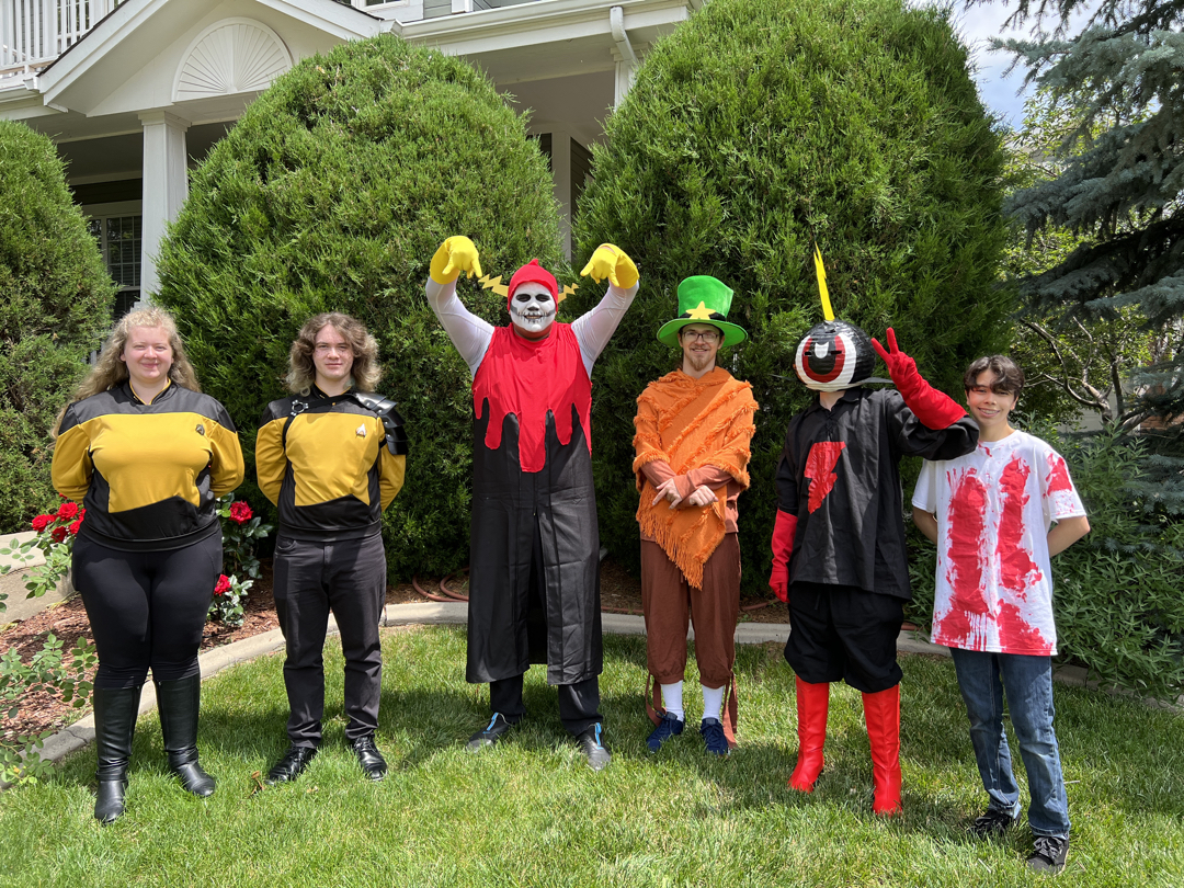 Tim and friends heading off to the Denver Fan Expo in their cosplay