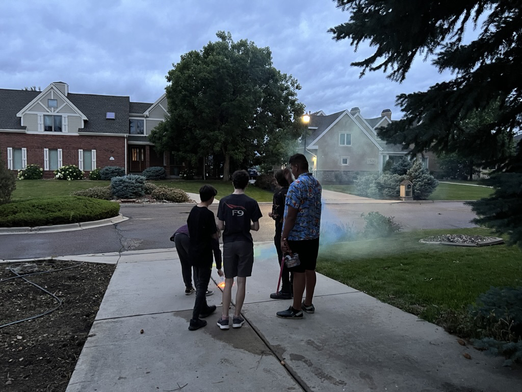 July 4th fireworks with friends
