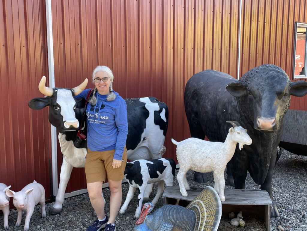 Hanging out with totally real animals