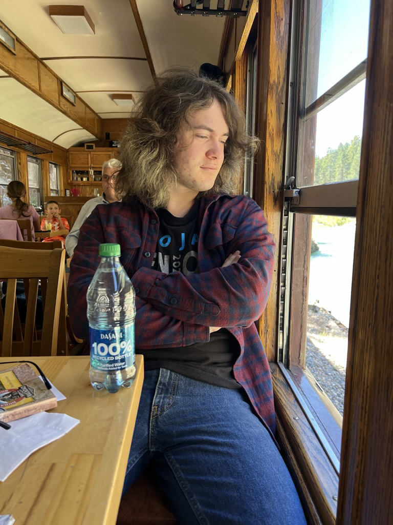 Tim enjoys the ride
