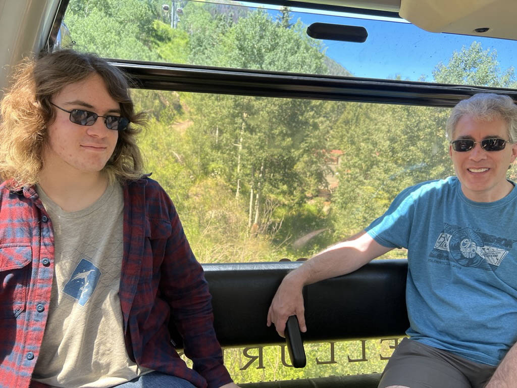 Taking the gondola up the to San Sophia Station