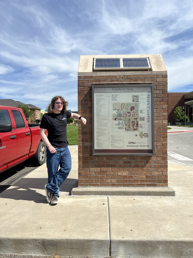 Stopping by Colorado Mesa University in Grand Junction - one of Tim's friends will be attending in the Fall