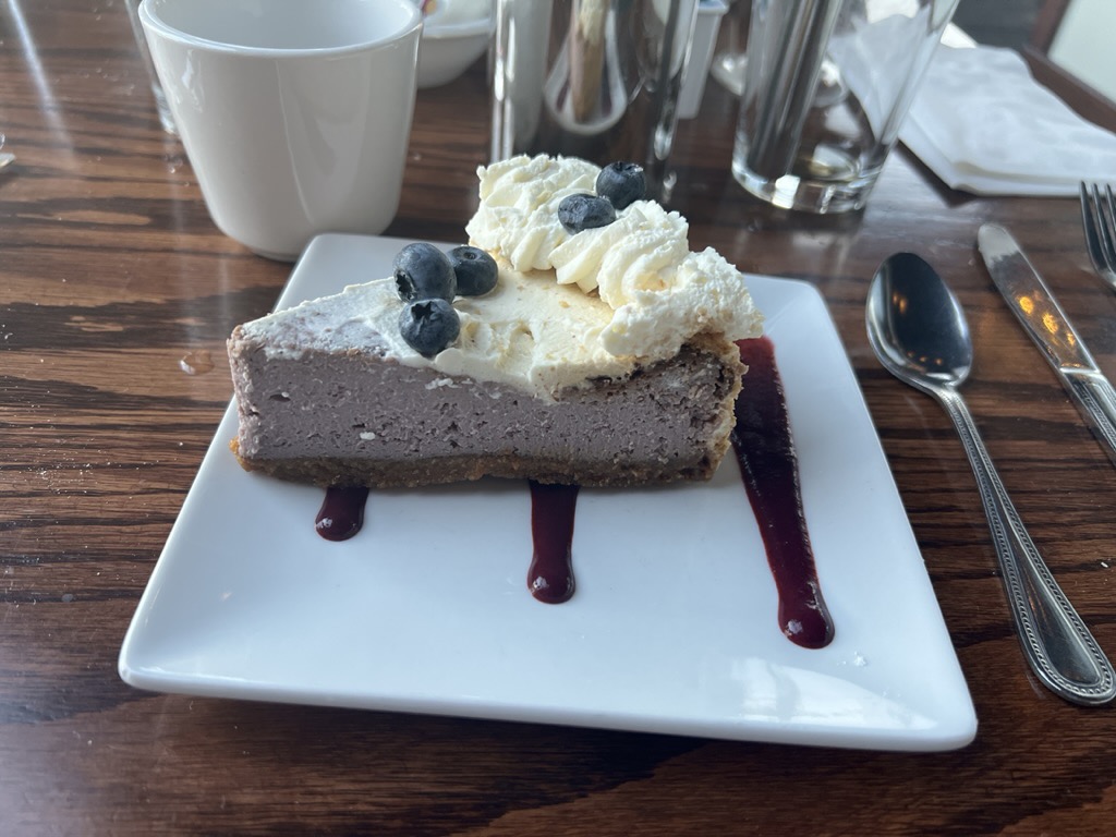 OMG blueberry cheescake was the BEST