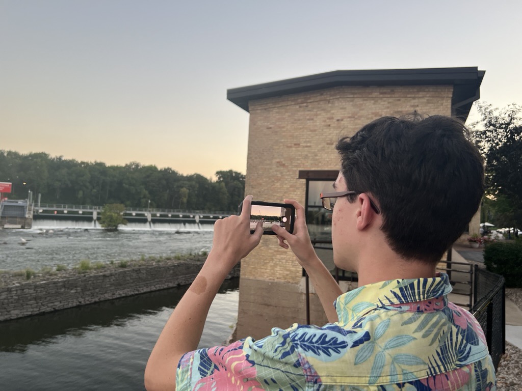 Ted likes the view