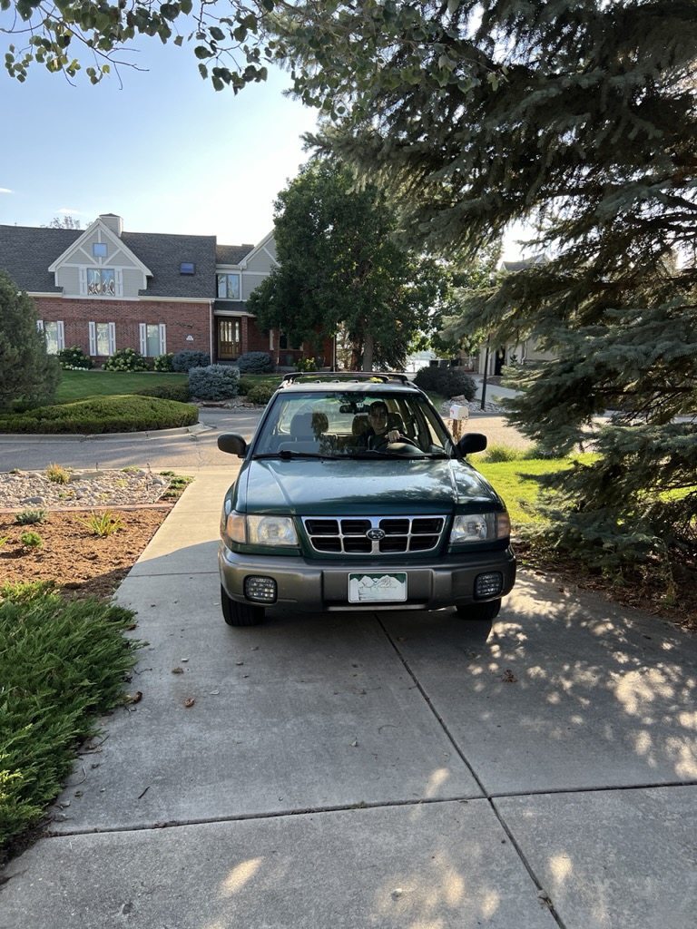 First day driving to school with his license