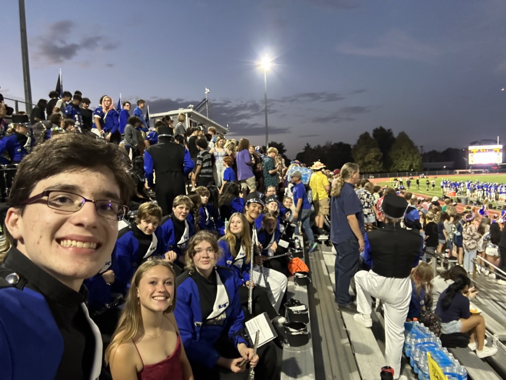 Homecoming game band selfie