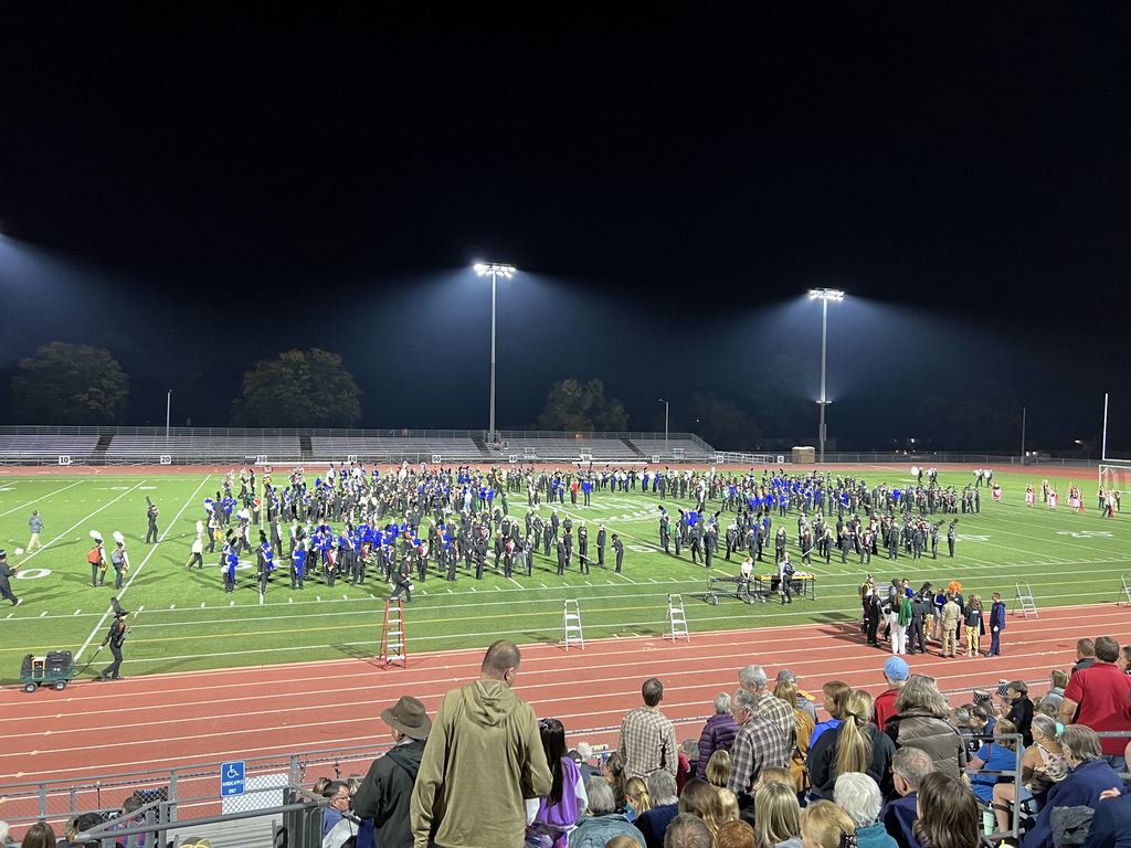 St. Vrain Band Night as all bands take the field