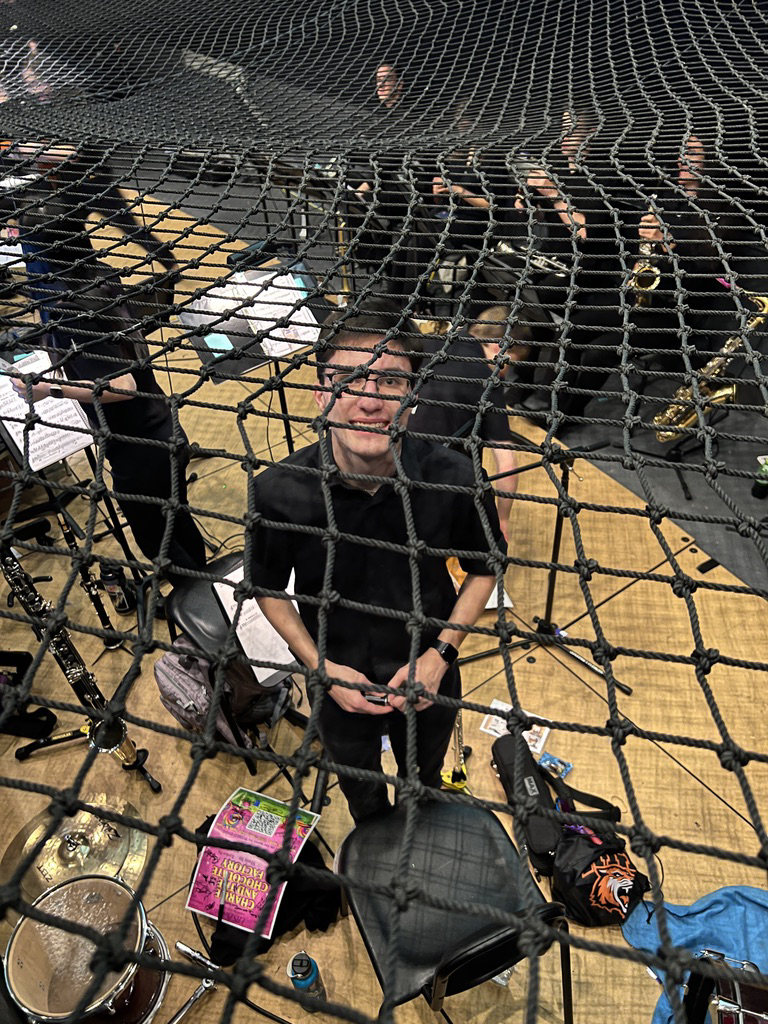 Caught in the pit net for Charlie and the Chocolate Factory