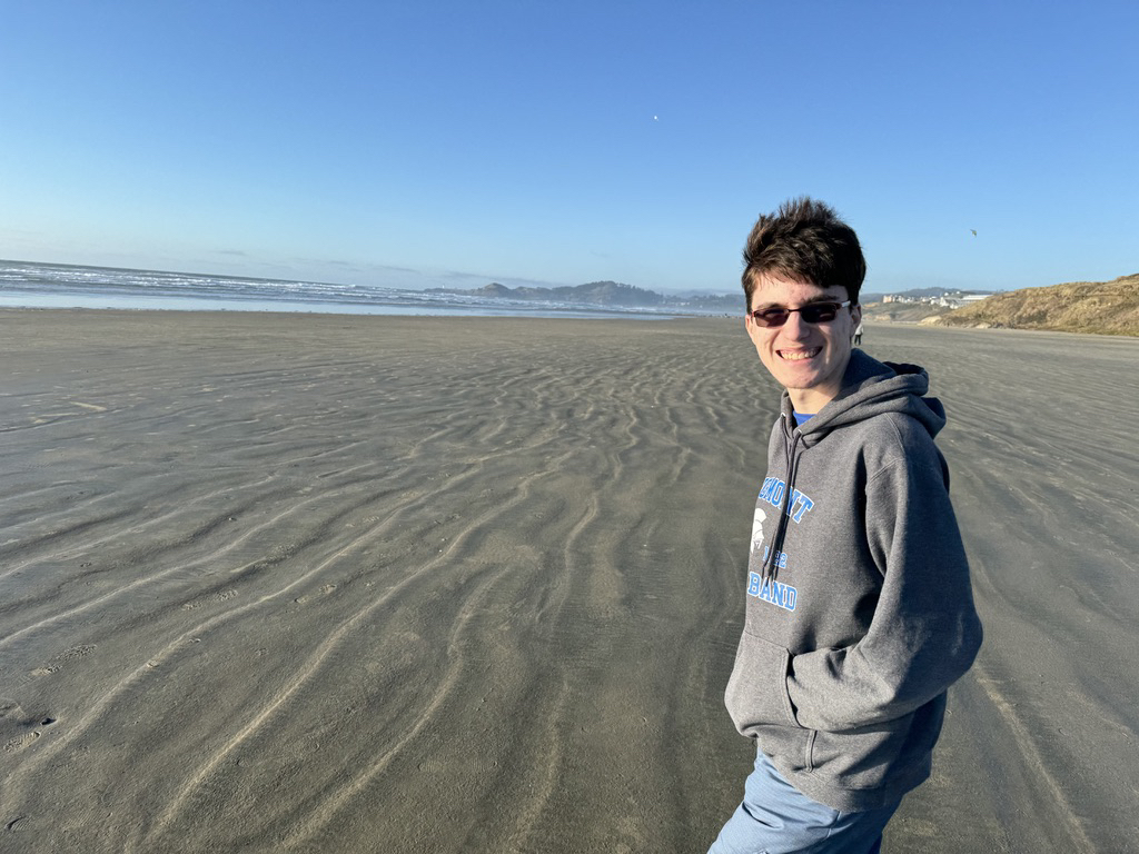 Windy beach at Newport, OR