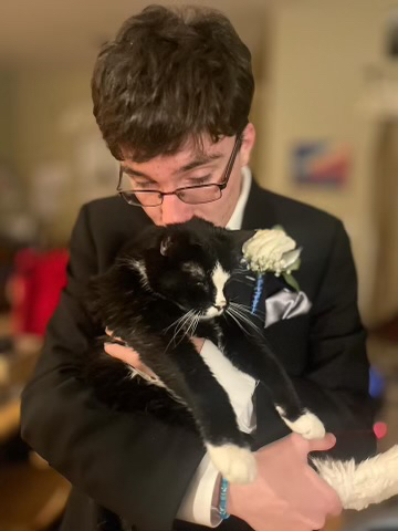 Henry dressed up, too