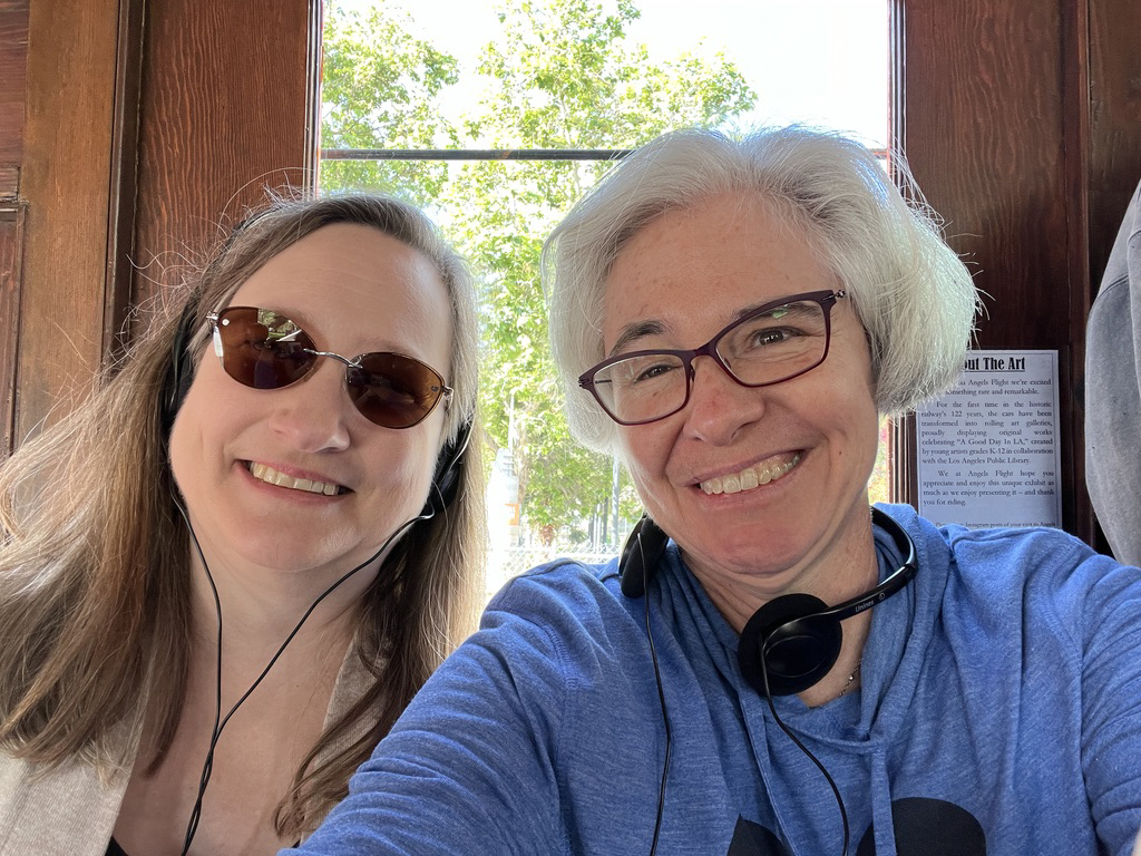 Riding up Angels Flight