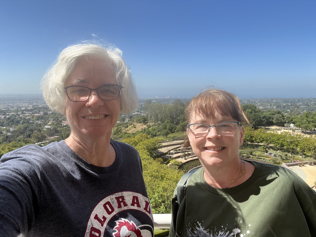 Overlooking the Getty Center gardens