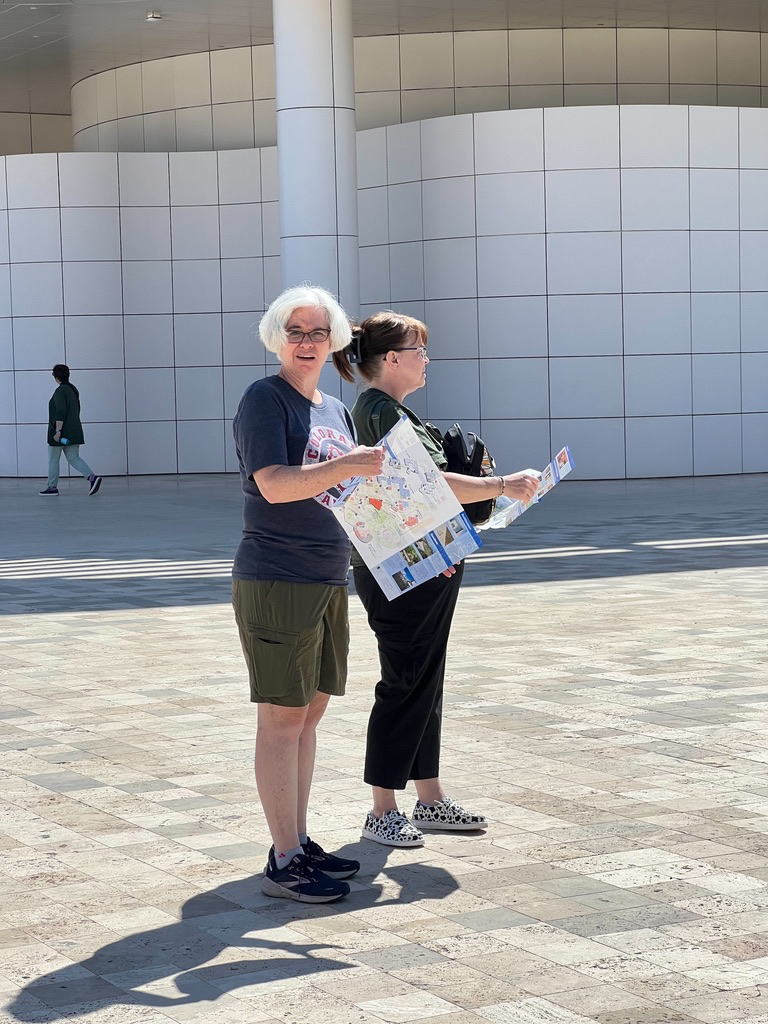 TYrying to figure out how to read the Getty Center maps