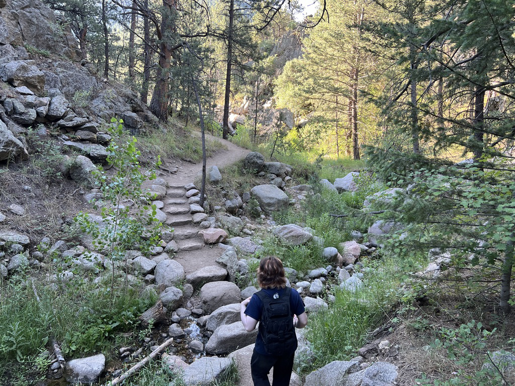 One of the many creek crossings