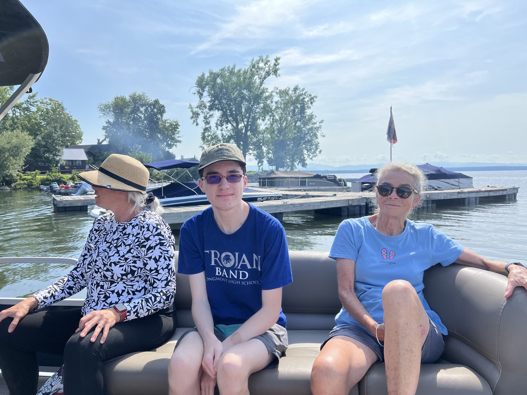 Boat time with Laura's friends