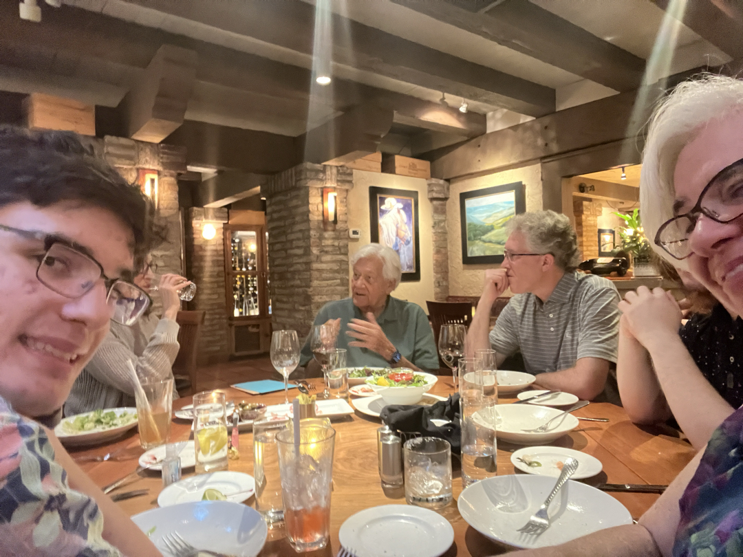 Celebrating Grandpa's birthday at The Boulder Cork
