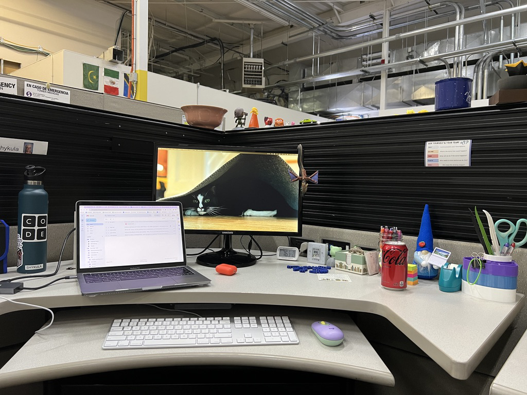Lisa's new workspace