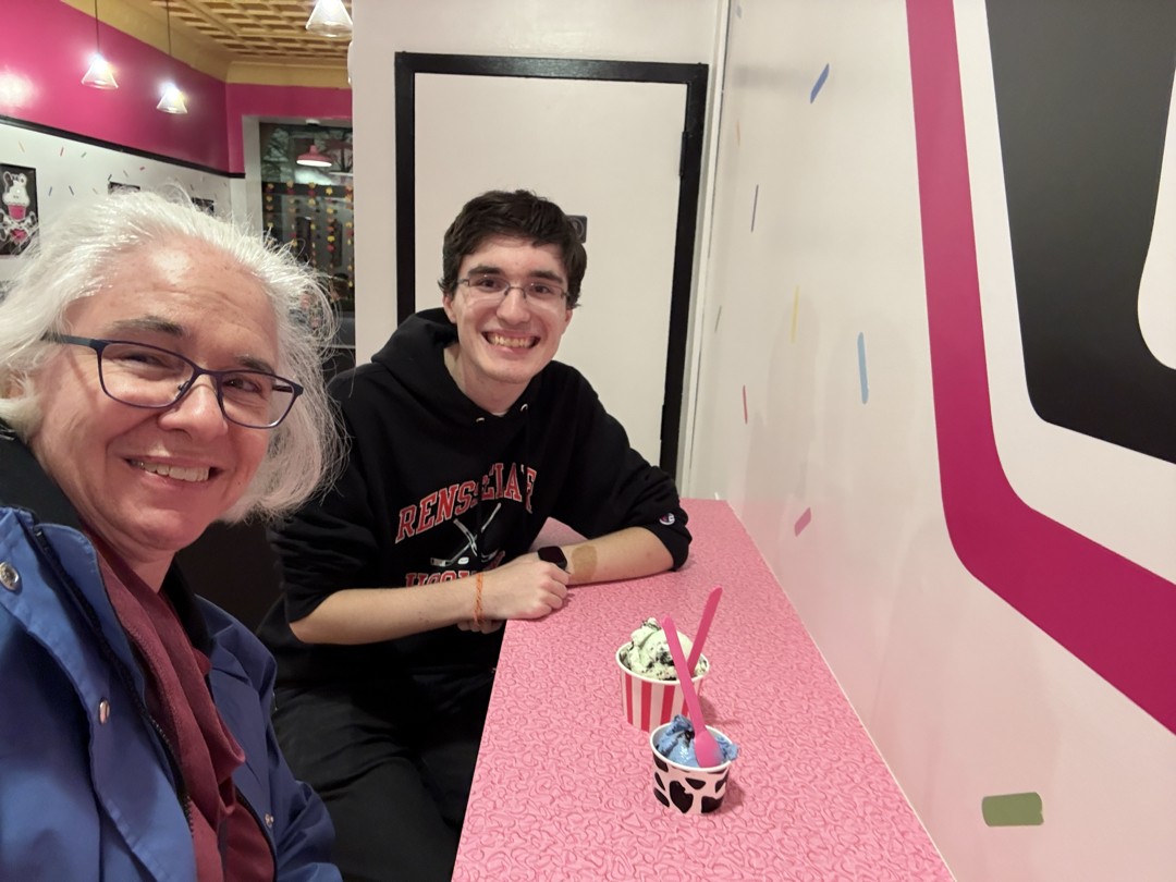 Hanging with Ted to get ice cream