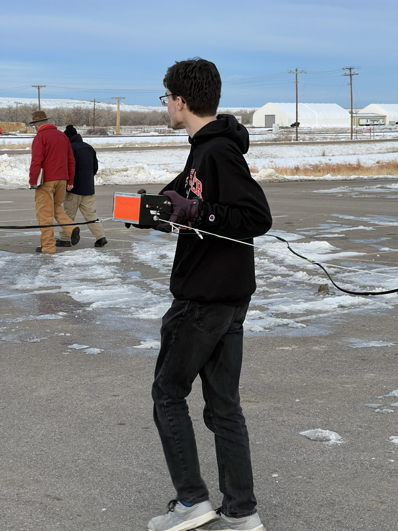 Ted helps with an EOSS balloon launch