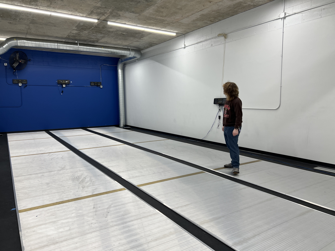 Fencing practice room