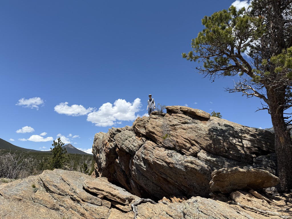 Ted on a rock
