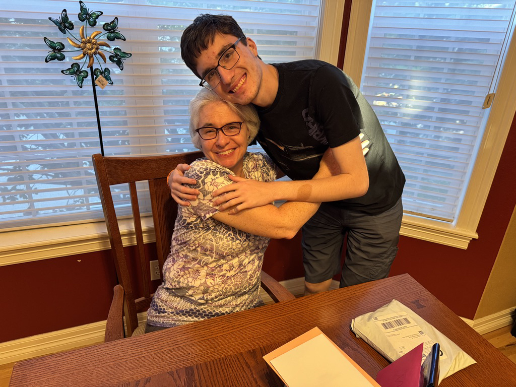 A hug from Ted