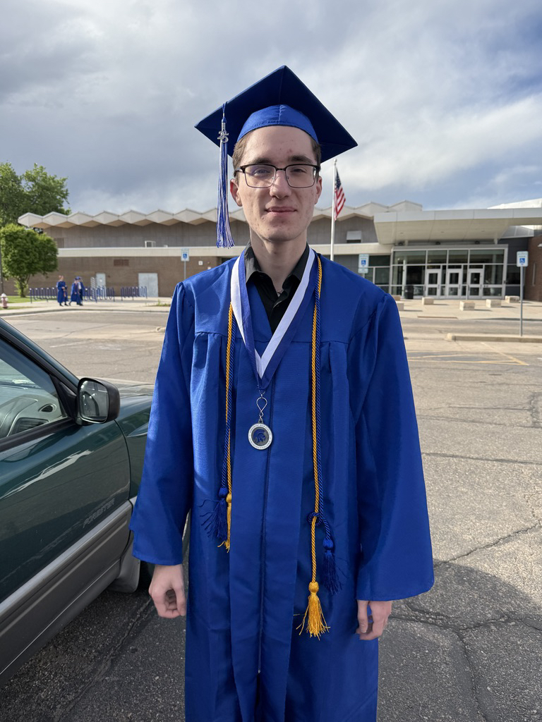 Senior ceremony - the first sighting of the cap and gown