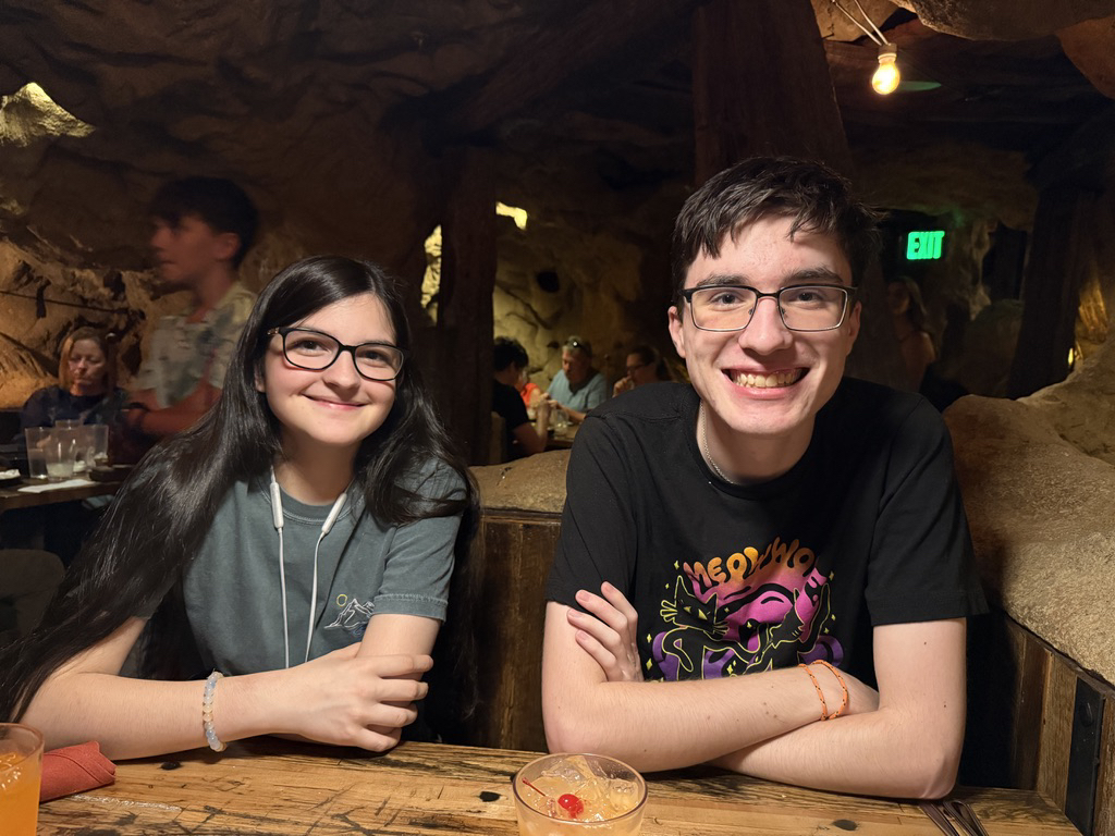 Ted and a friend at Casa Bonita