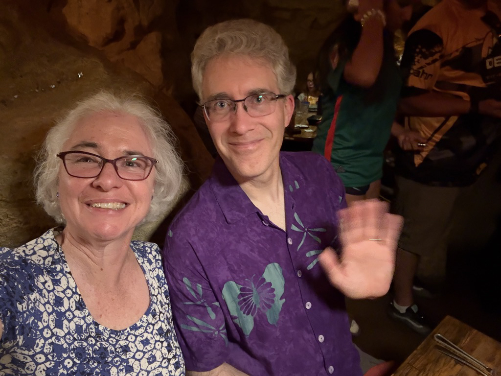 Having fun eating in the Silver Mine area