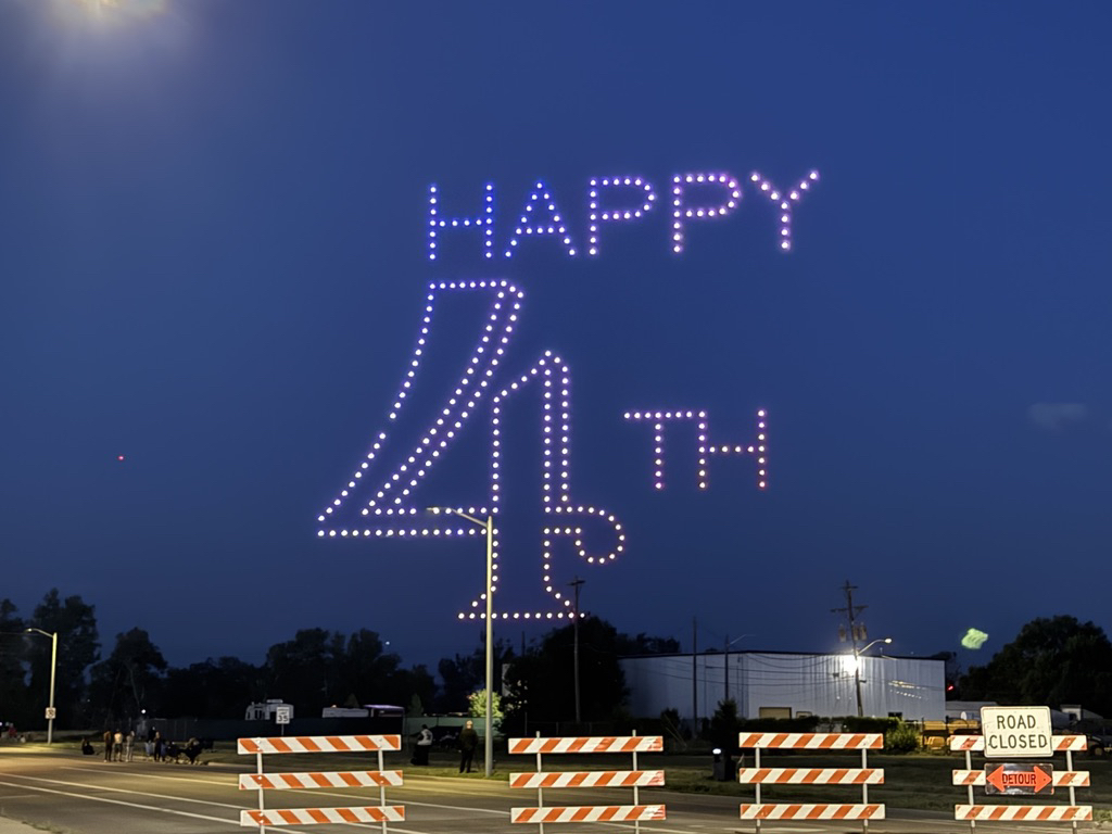 Drone show on the 4th of July