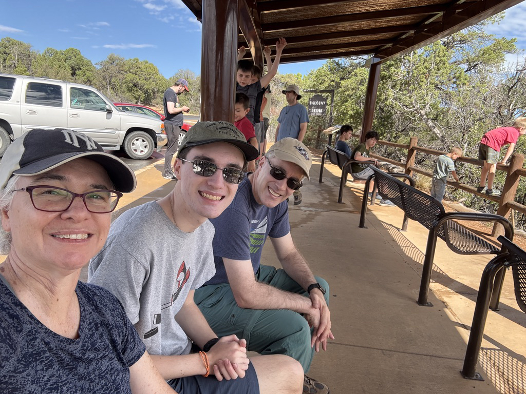 Waiting for our tour of Balcony House at Mesa Verde