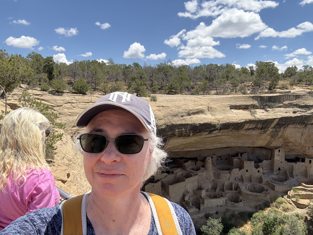 Lisa overlooking Cliff Palace