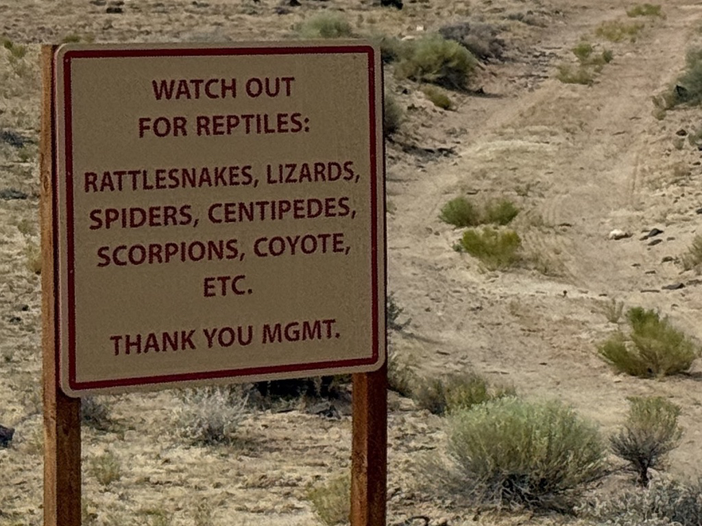 Totally normal sign exiting Four Corners