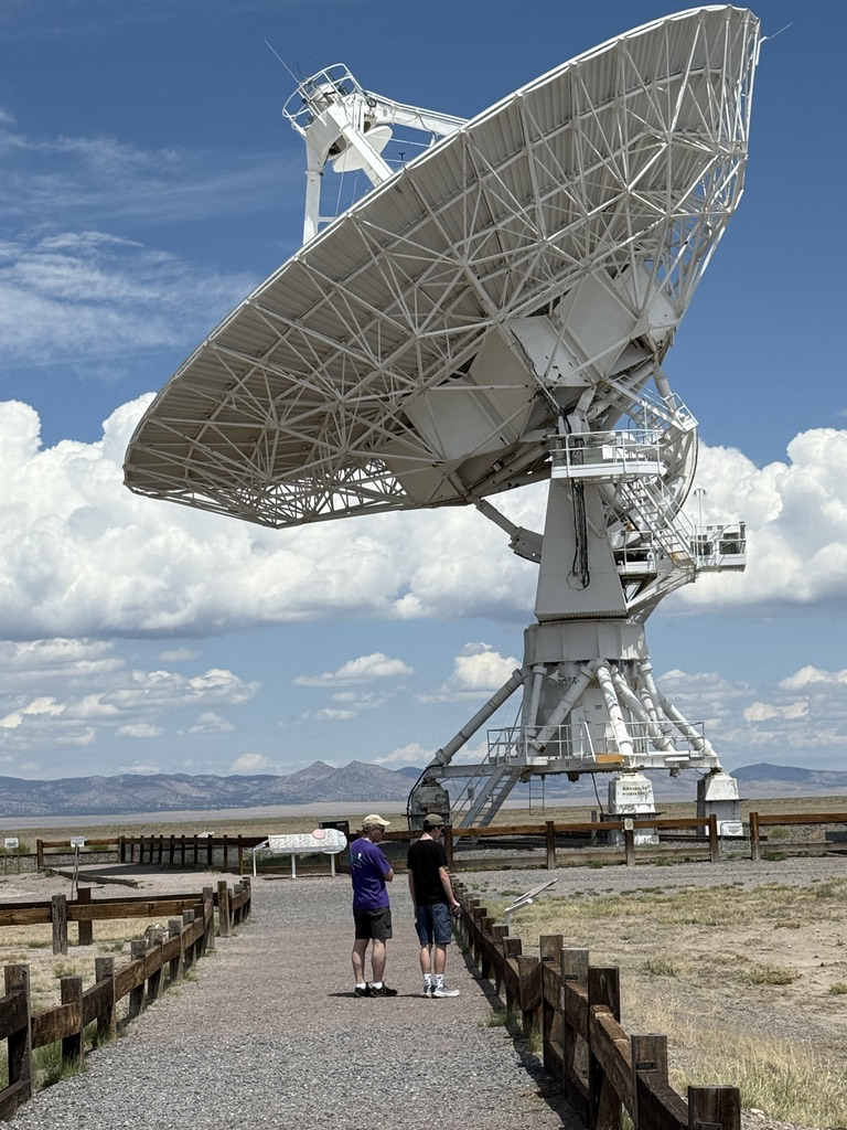 They look small compacred to the 94 foot tall dish