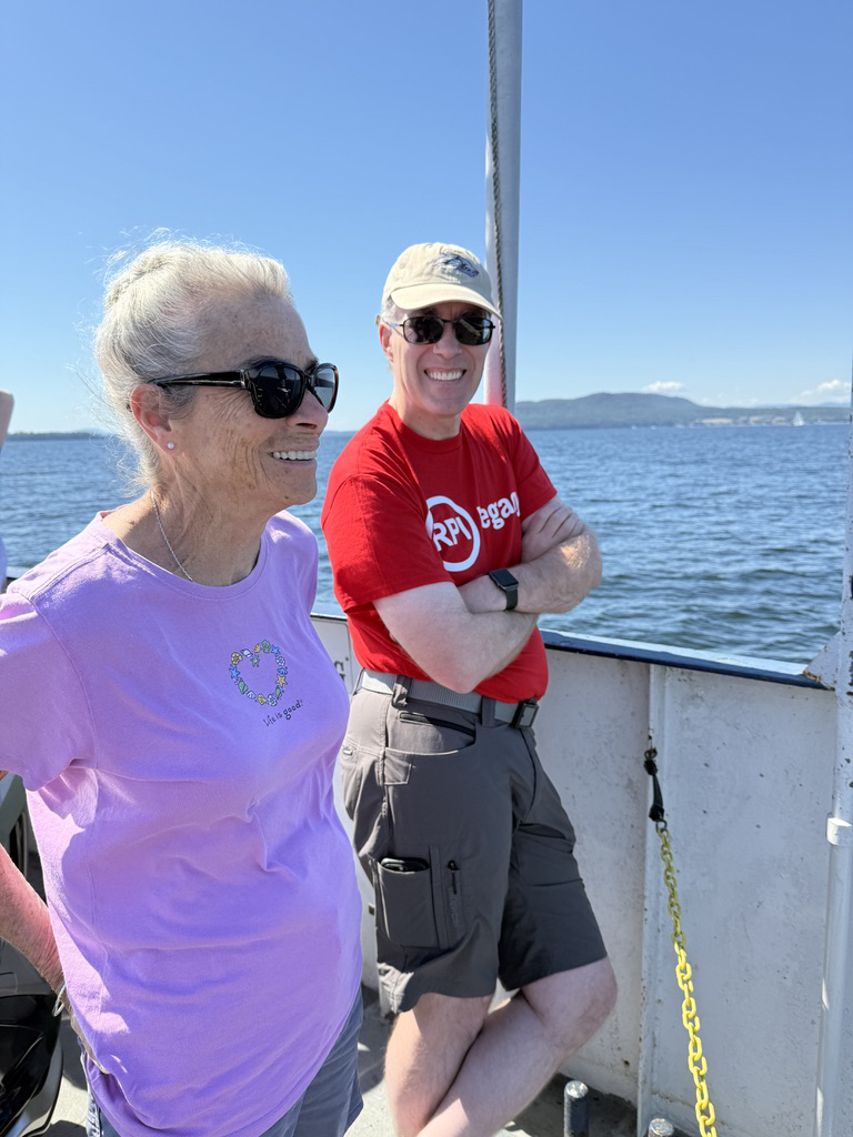 Mom and Jeff enjoying the ferry
